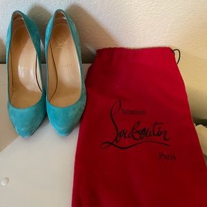 Blue Suede Christian Louboutin